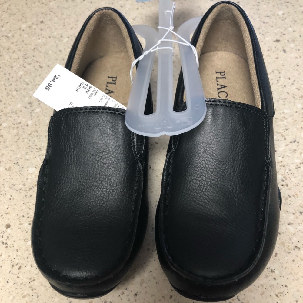 Boys children’s place black slip on shoes size 13